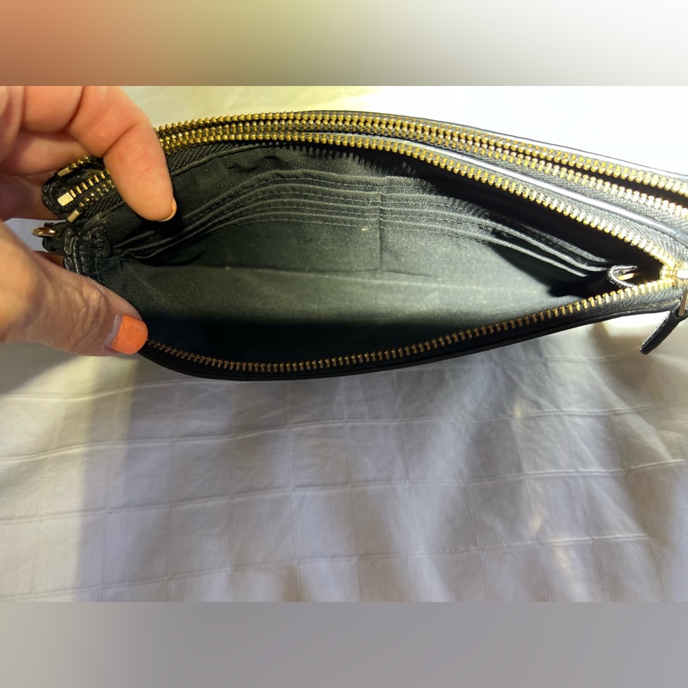 🐴Coach🐴 Black Leather Wristlet - Picture 3 of 8